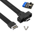 USB 3.1 Type C Front Panel Header Extension Cable 50 cm, Gen 2 Cable. 