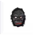 Chimpanzee Halloween Horror Long Ghost Hair Mask Adult Costume Scary. 