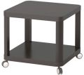 IKEA TINGBY Side table with bottom shelf and wheels, 50x50 cm (Grey/Red). 