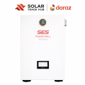 SES PowerWall 51.2V 314Ah LiFePO4 Lithium Battery 16.07kWh | 16076Wh Solar Storage | Wall Mount | Touch LCD | WiFi Bluetooth | 8000+ Cycles | Hybrid Inverter Compatible. 