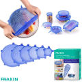 FRAKIN 6Pcs Universal Food Silicone Cover Silicone Stretch Lids For Cookware Reusable Stretch Lids silicone lid covers silicone lids. 