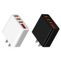 Vissko 3 USB 3.4A Fast Charging Adapter/Smart Voltage Digital Display Monitoring Charging Plug/Mobile Phone Charger-US Plug. 