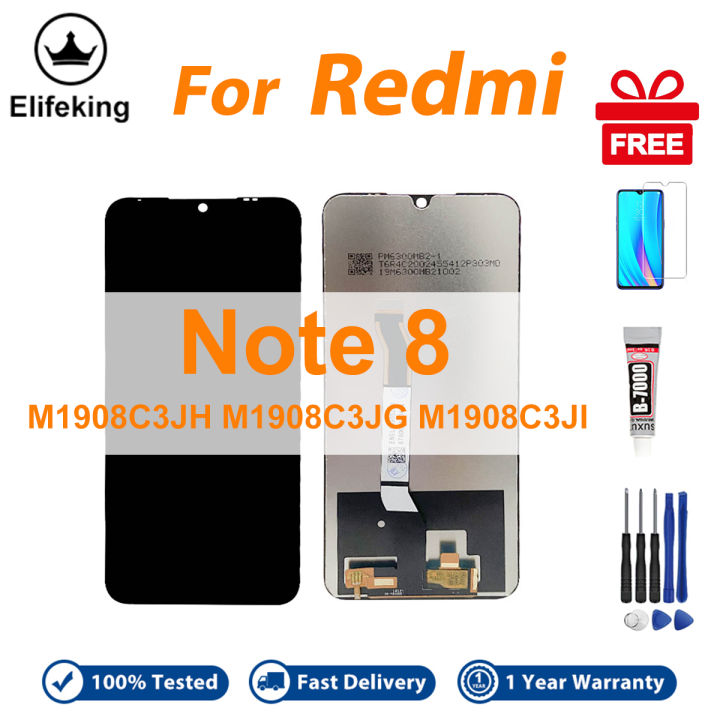 LCD No Frame For Xiaomi Redmi Note 8 Display Touch Screen Digitizer Assembly Replacement Parts M1908C3JG
