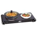 Anex AG-2062 - Deluxe Hot Plate Double - Black. 
