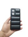 OPPO A58 4G Back Cover Soft Puffer Case Camera Protection Box design Down Jacket Phone Case. 