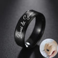 CUSTOMIZED NAME RING WITH GIFT BOX PACKING THREE COLORS AVAILABLE GOLDEN,SILVER,BLACK (PERFECT GIFT TO SEND YOUR WIFE , HUSBAND , FIANCE OR ANY ONE). 