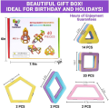 Magnetic Building Blocks - 70 Pc 3D STEM Educational Construction Set for Kids - Magnet Tiles for Boys and Girls - Best Gifts for Toddlers and Children. 