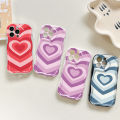 Jizetin for OPPO A15 A15S Back Cover Colorful Love Cream Wavy Edge Soft Silicone Phone Case. 