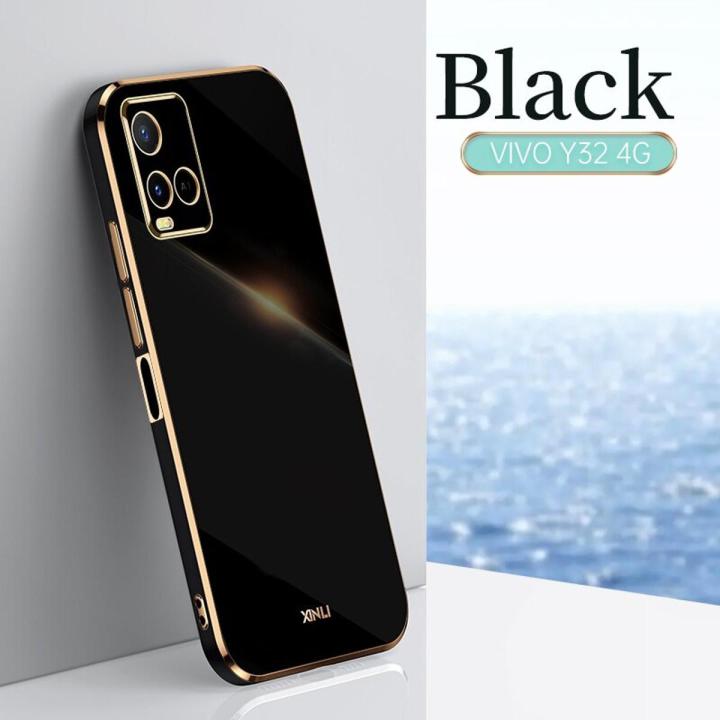 lthmy for ViVO Y32 4G Casing Silicone TPU Soft Case Protective Electroplating Shockproof Back Cover