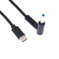 USB Type C PD Charging Cable Cord 19.5V 4.5*3.0mm Blue Tip Male Plug Converter Dc Power Adapter Charger for Hp Laptop. 