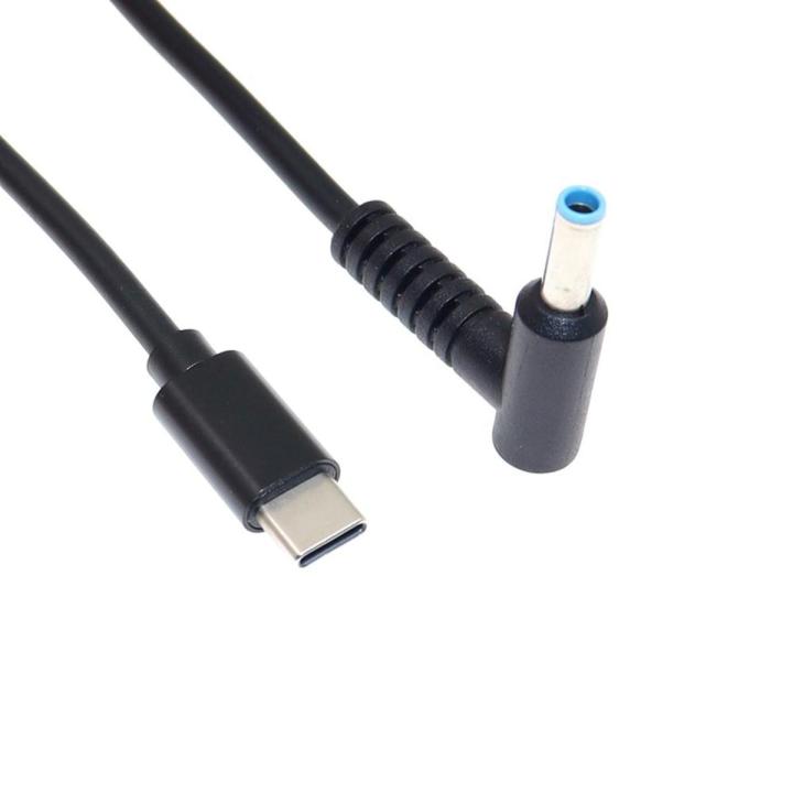 USB Type C PD Charging Cable Cord 19.5V 4.5*3.0mm Blue Tip Male Plug Converter Dc Power Adapter Charger for Hp Laptop
