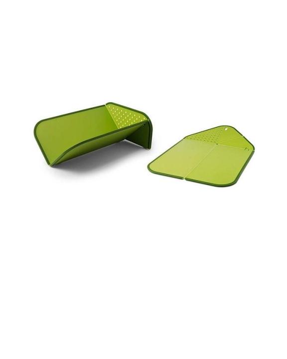 2 in 1 Chopping Board with Integrated Strainer