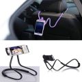 Cell Phone Stand Hanging on Neck Upgraded, Juerly Hands-Free Mobile Phone Holder Clip on Bed/Table 360¡ã Rotation iPhone Tablet Mount Bracket, 27.6''/70 cm Length for 4.7''-7.6'' Screen. 
