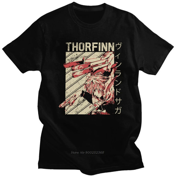 Classic manga Vinland Saga Nasrt Men Short Sleeves Cotton Tee Shirt Round Collar Thorfinn Anime Viking Awakeu Large German T-shirt