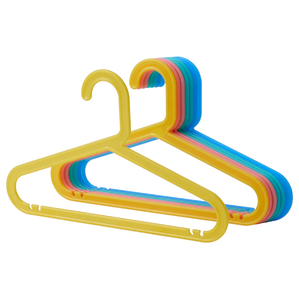 Children's Coat Hanger Ikea Mixed Colours Pack of 8
