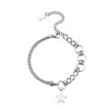 Designer Stainless Steel Jewellery – Five-Pointed Star Pendant Unisex Bracelet for Couples. 