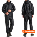 Rain Suit || Waterproof Rain Coat + Trouser + Cap | Premium Parachute Material | Zip & Button Closure | Windproof & Lightweight | Unisex Rain Suit for Outdoor, Bike Riders & Travel. 