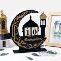 High Quality Moon Castle Advent Calendar Mirror Face Black Ramadan Calendar Ornaments Islamic DIY Eid Mubarak Decor Gifts. 