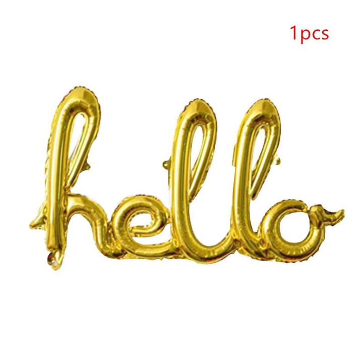 Golden Silver Hello Foil Balloons 40 inch ( 102cm *58cm) 1 tube