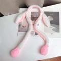 Bunny Ears Headband Moving Cute Warm Plush Airbag Rabbit Funny Gift Movable. 