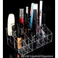 24 Grid Acrylic Makeup Organizer Storage Box Cosmetic Box Lipstick Jewelry Box Case Holder Display Stand make up organizer. 