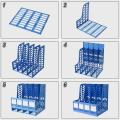 Multi-function Plastic Storage Hanger 4 Section Divider File Paper Magazine Rack Holder Office Home Desktop Book Box Bookshelf. 