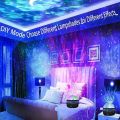 2 in 1 Northern Lights and Ocean Wave Projector with 14 Effects of Galaxy Light for Game Rooms, Parties, Light Projector for Bedroom, led Light Projector for Room Home Decorations. 