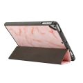 (New) Marble Texture Pattern Horizontal Flip Case for iPad 9.7 , with Three-folding Holder & Pen Slots. 