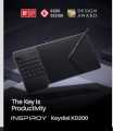HUION Inspiroy Keydial KD200 Bluetooth 5.0-Wireless Graphics Drawing Tablet with Keyboard Dial 5 Customized Express Keys. 