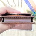 Luxury Handmade Card Holder Box, Wallet Genuine Leather Brown. 