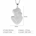Mom Dad Baby Pendant Mother Day Necklace Gold Color Stainless Steel Chain Jewelry For Women Wife Maternal Family Charm Love Gift. 