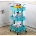 3 Tier Rolling Cart Metal Utility Cart Art Cart Storage Cart for kictchen use easy and portable. 