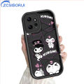 ZCSIBORUI for Redmi Note 12 4G Back Cover Cute Shy and Loving Kuromi Cartoon Pattern Soft Camera Protection Rubber Square Ladder Phone Case. 