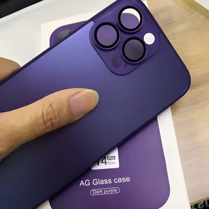 IPhone%2013%20Pro%20Max%20%20Matte%20Glass%20Cover%20%7C%20Deep%20Purple%20AG%20Frosted%20Glass%20Border%20Case%20With%20Camera%20Protection%20with%20Soft%20Silicone%20Border%20for%20Apple%20iPhone%2013%20Pro%20Max%20-%20Image%206
