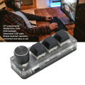 3 Key Small Keypad, USB Mechanical Keyboard Multifunctional Shortcut for DIY Programming. 