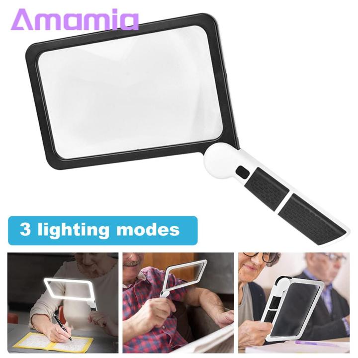 Amamia LED Magnifier Square 5X LED Elderly Reading Magnifying Glass