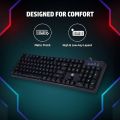 HP K300 Backlit Membrane Wired Gaming Keyboard with Mixed Color Lighting, 4 LED Indicators, Matte Finish Double Injection Key Caps and Windows Lock Key. 