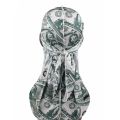 【wenfangdianpu】Silky Satin Durags Funny Dollar American US Flag Bonnet Hat Hip Hop Motorcycle Skull Cap Head Wrap. 