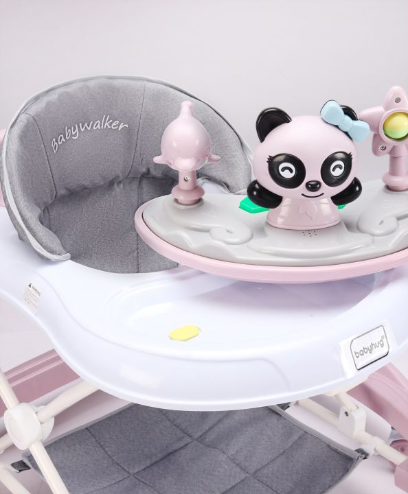 Babyhug%203%20in%201%20Activity%20Baby%20Walker%20Cum%20Rocker%20for%20Kids%20with%20Ajustable%20Height%20&%20Canopy%20and%20Parent%20Control%20Push%20Handle%20Footmat%20Music%20&%20Light-%20Pink%20-%20Image%207