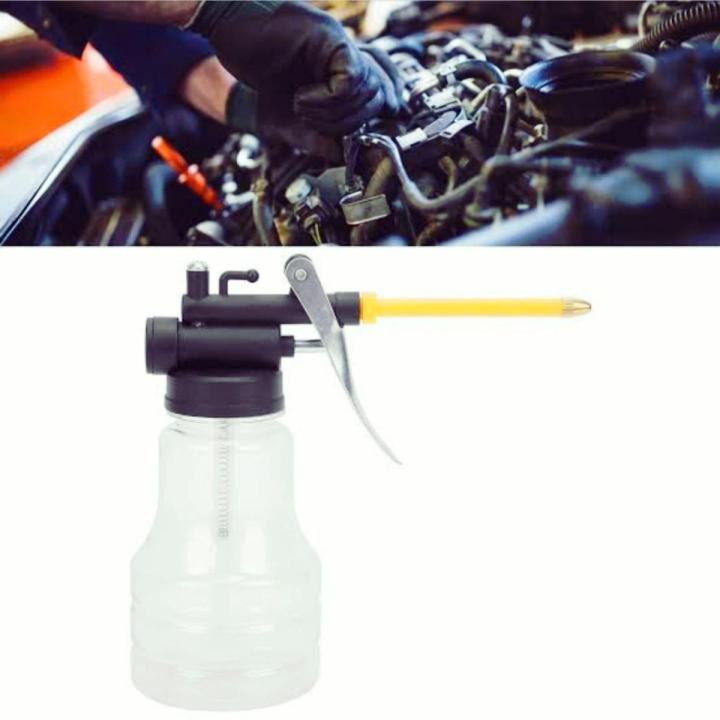Transparent Clear Oil Can Oil Pump Can High Pressure Oiler Grease  250ML Hand Tools Lubricator