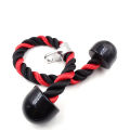 Handle Cable Pull Down the Horizontal Triangle Rope Horizontal Two-head Muscle Abdomen Side Traction Rope Heavy Drawing Rope Grip Workout Home Cable Attachment Handle Gym Press Tension Nylon Rope (Black/Red). 