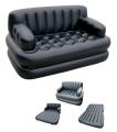 5in1 Inflatable Sofa Air Bed - Black. 