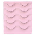 5Pairs Lower Eyelashes Pack Natural Manga Under Eye Lashes Soft Lower Eyelashes Handmade Bottom Lashes Makeup Tools. 