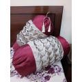 Pack of 2..Round Bolster Pillow Covers. 
