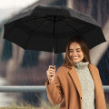 Fully Automatic 10 Ribs Folding Umbrella for Rain and Sun Protection for Men Women High Quality Portable Three Steps Folding Umbrella. 