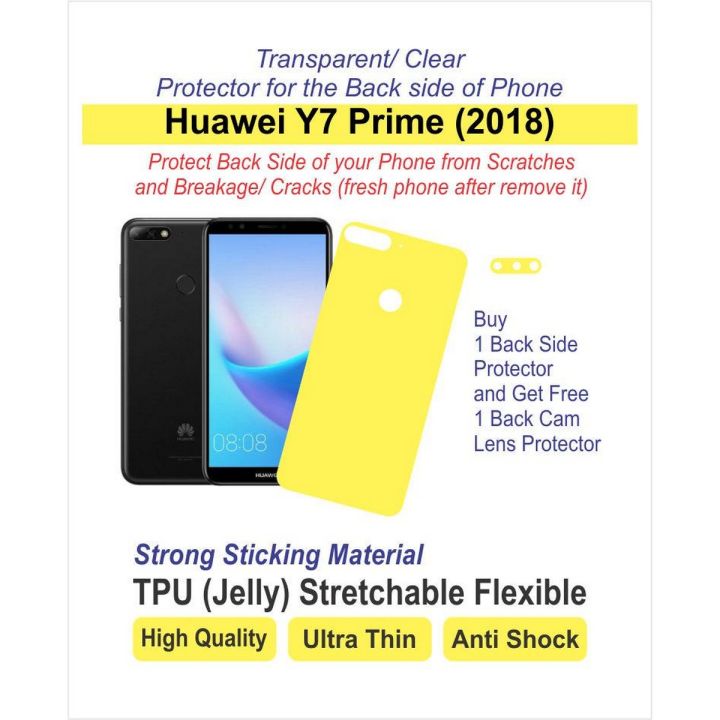 Huawei Y7 Prime (2018) - Back Side protector - Best material - TPU (Jelly)