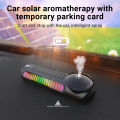 Smart Car Air Freshener with Solar, Car Diffuser with Auto On/Off, 3 Adjustable Concentration, Built-in Battery, Ambient Light, Best Essential Oil Diffuser for Car Best Gift(Black). 