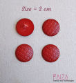 4-Pieces Fancy Attractive and Beautiful RED Buttons | Fancy Buttons for Men/Women Kurta, Kurti | Ladies and Gents Suit, Coat, Shirt Buttons | Fancy Buttons. 