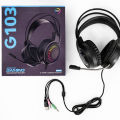 E-Sport G103 Gaming Headset Wired | RGB LED | USB + 3.5mm AUX | Noise Cancelling Mic | Over-Ear Gaming Headphones for PC & Laptop. 