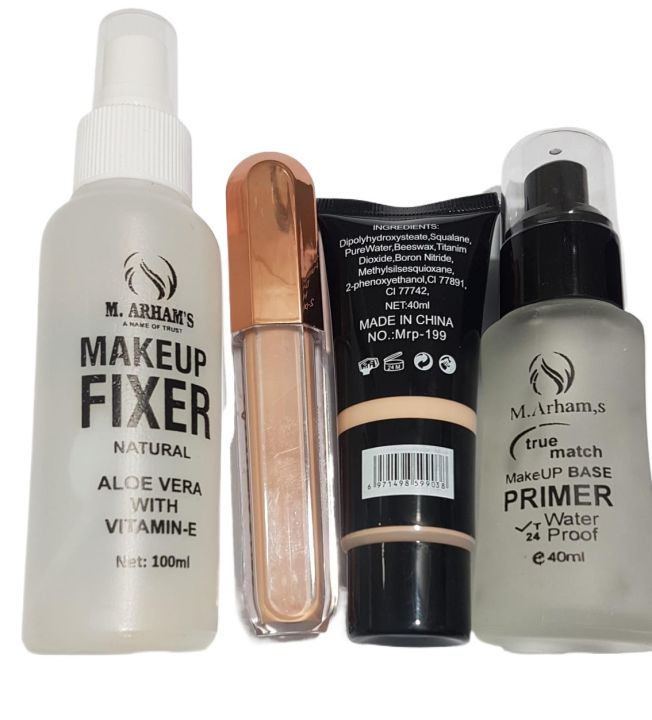 Deal of 4 Items Makeup Concealer I Fixer I Foundation tube and Primer